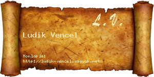 Ludik Vencel névjegykártya